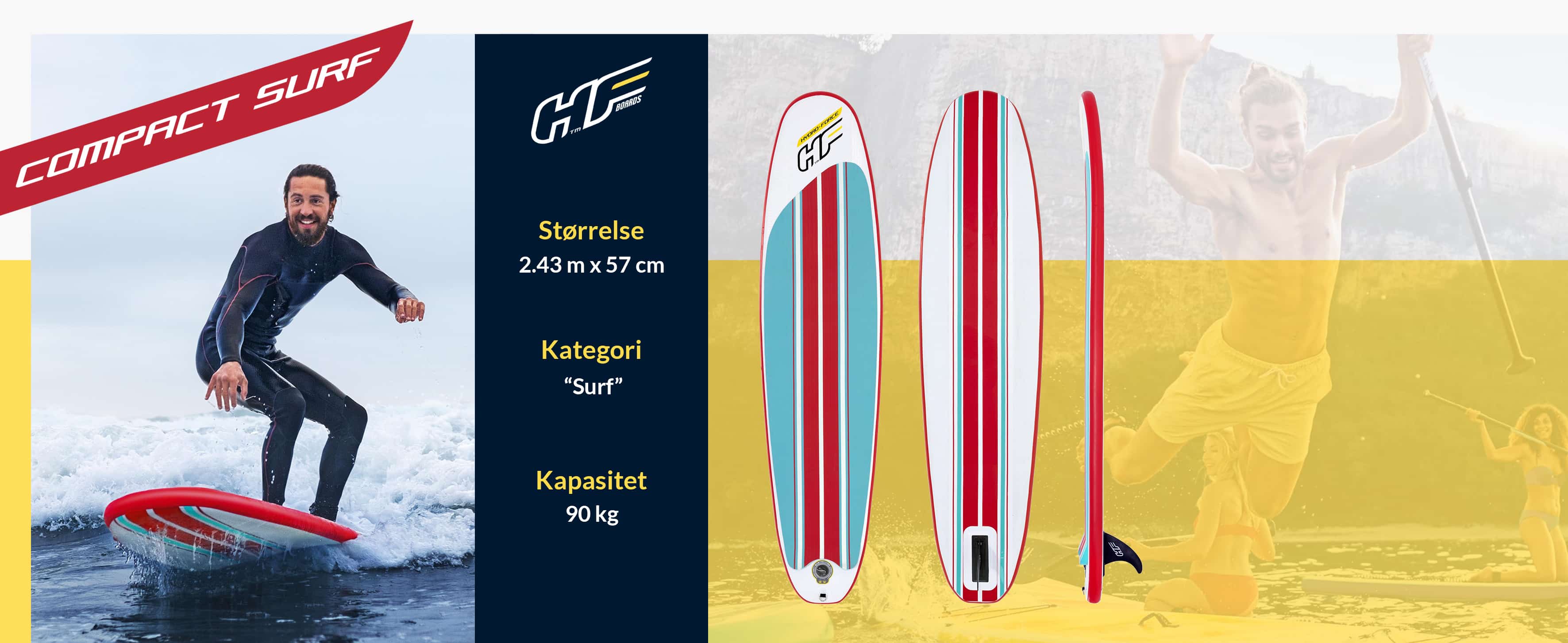 Compact Surf Paddleboard Sup Brett